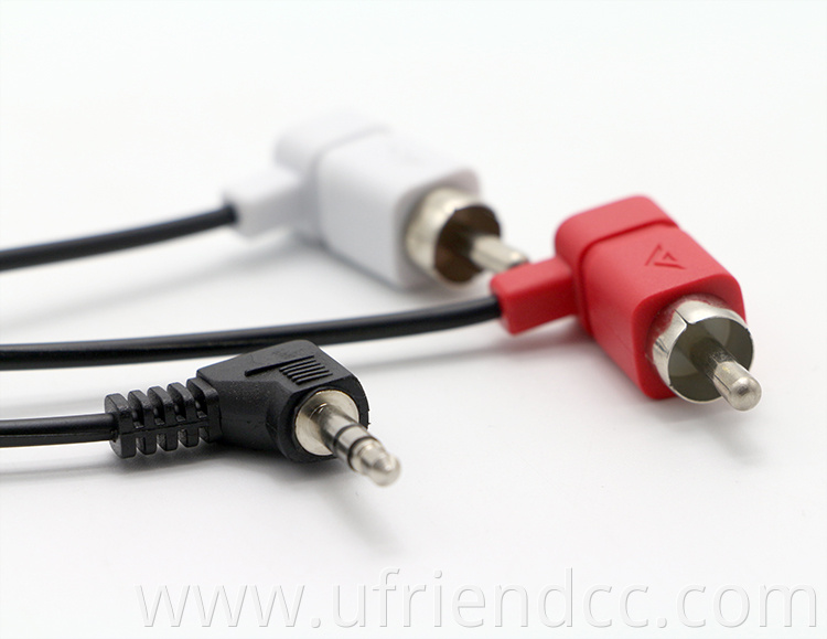 2RCA 2 RCA AV Male To 2RCA 2 RCA AV Male Stereo Audio Digital Coaxial Splitter Adapter Cable